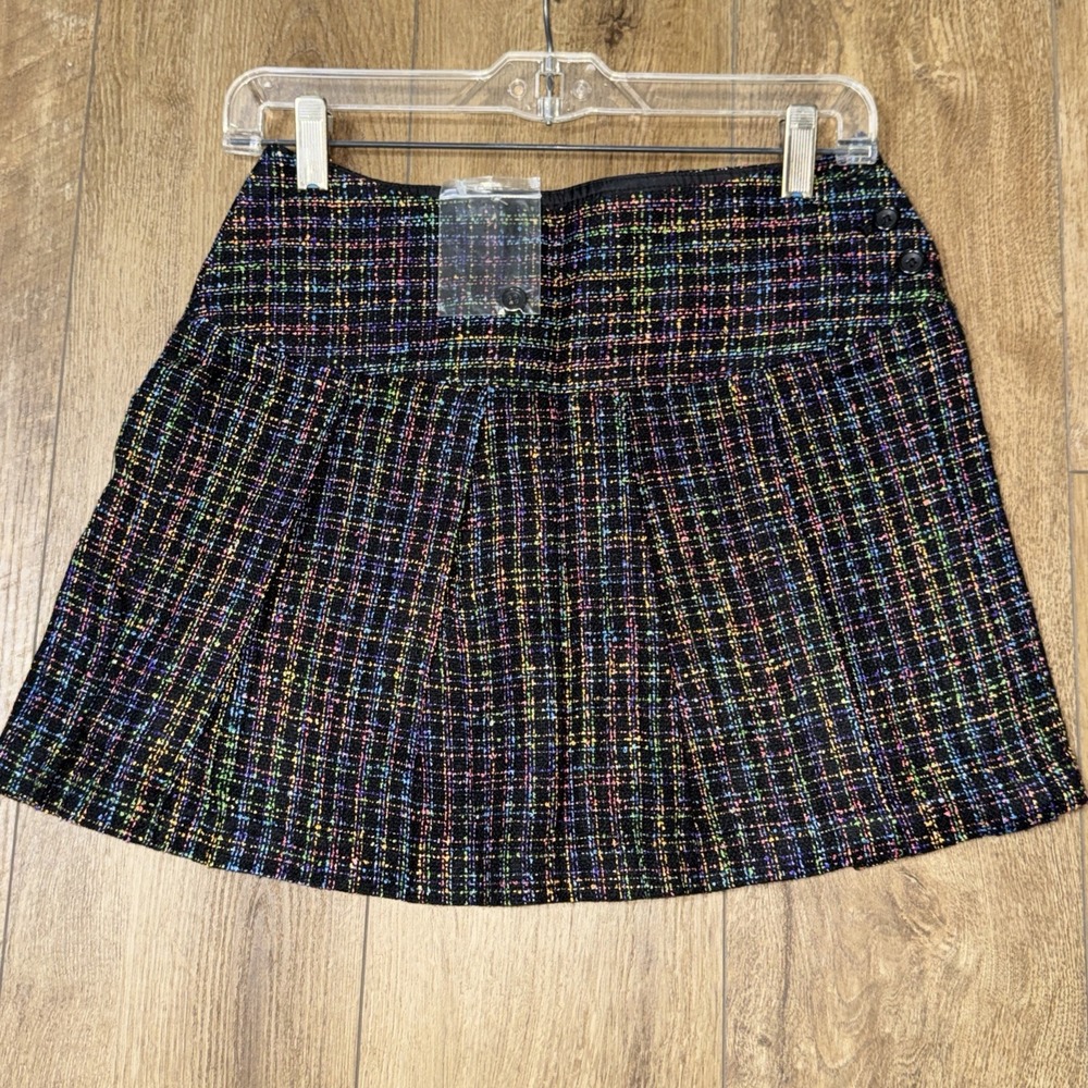 Giorgio‎ Fiorlini Girls black mini multicolor skirt size 12 new with tags